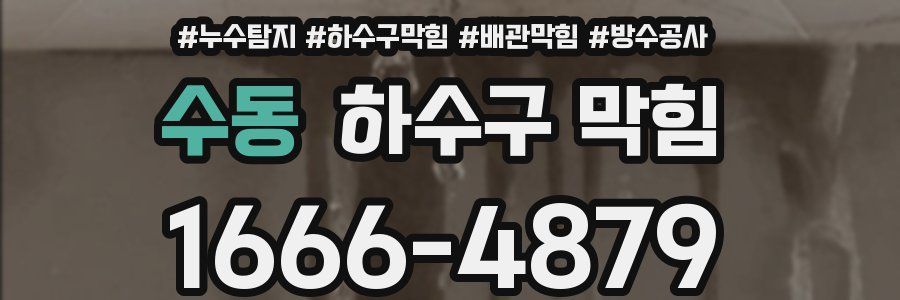 수동 하수구 막힘