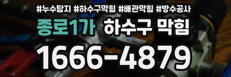 종로1가 하수구 막힘