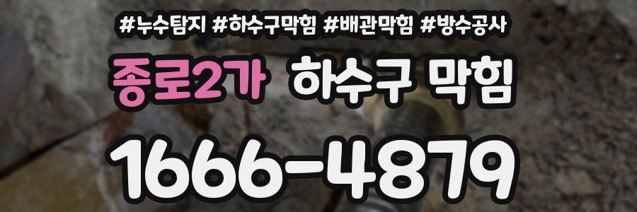 종로2가 하수구 막힘