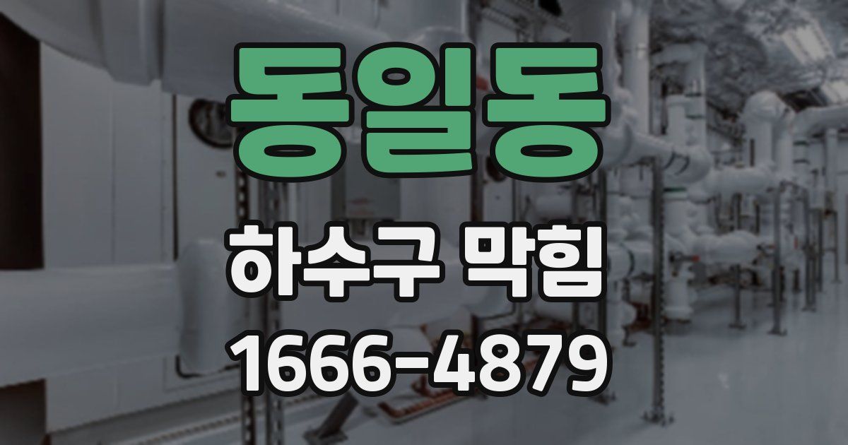 동일동 하수구 막힘