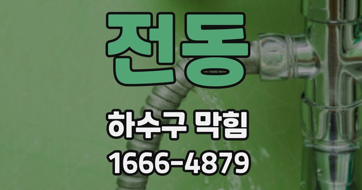 전동 하수구 막힘