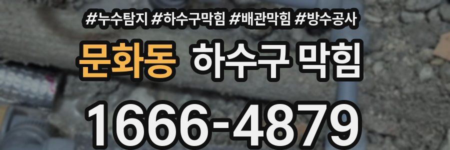문화동 하수구 막힘