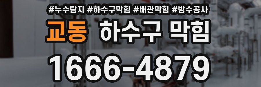 교동 하수구 막힘