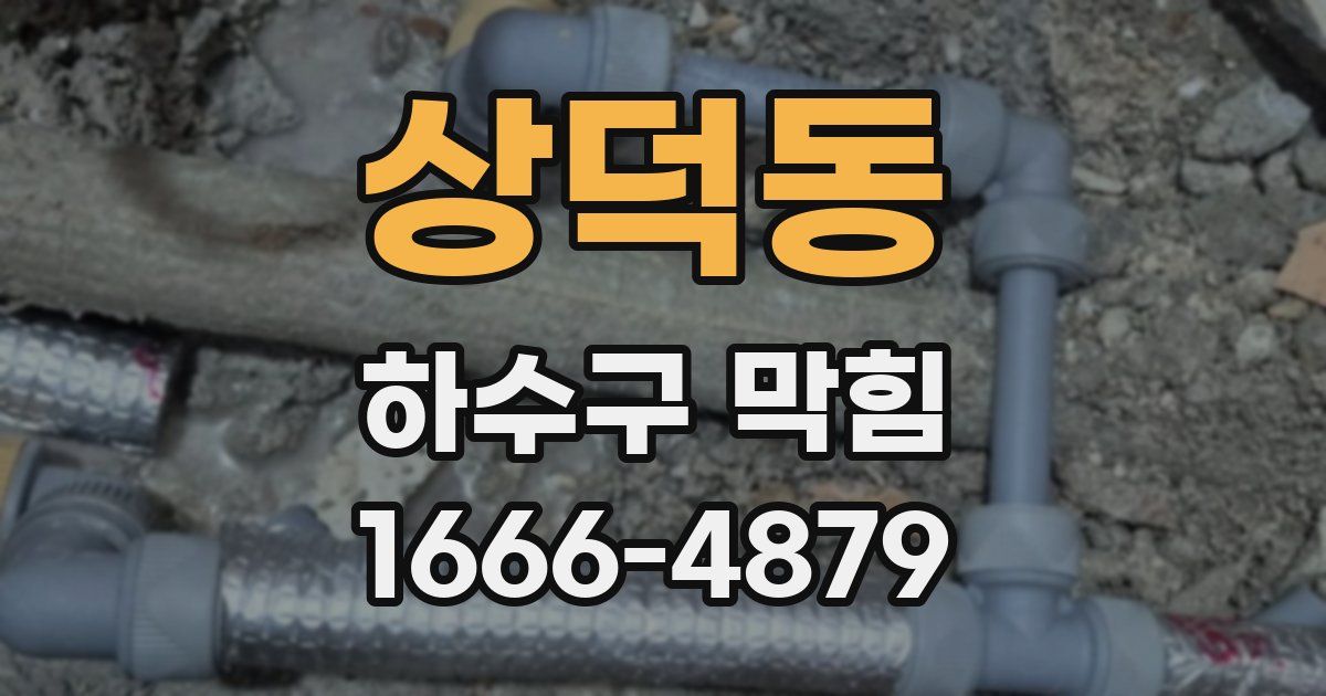 상덕동 하수구 막힘