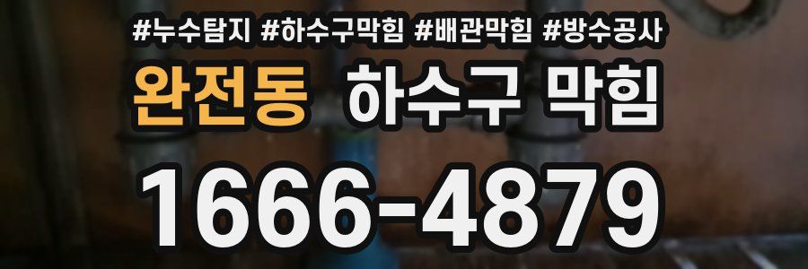 완전동 하수구 막힘