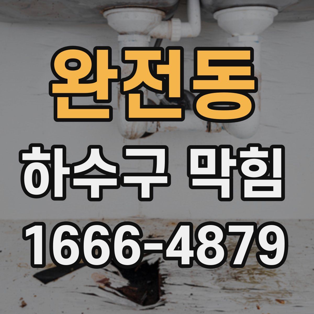 완전동 하수구 막힘
