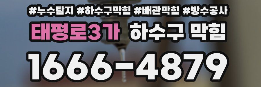 태평로3가 하수구 막힘
