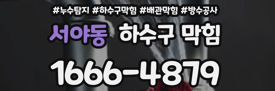 서야동 하수구 막힘