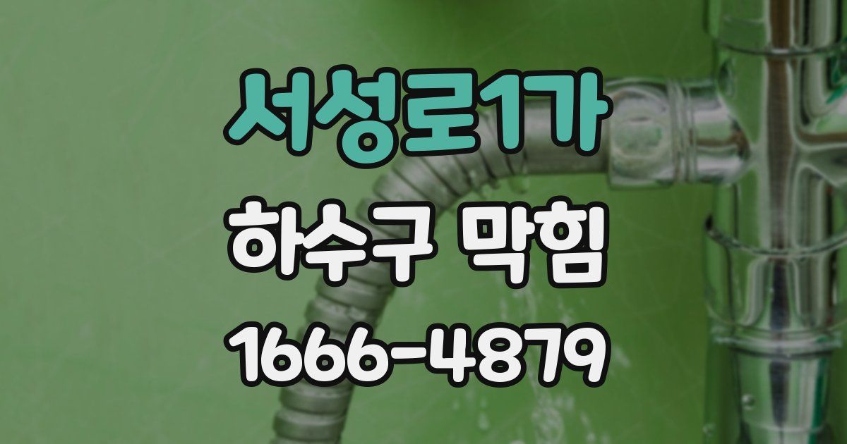 서성로1가 하수구 막힘