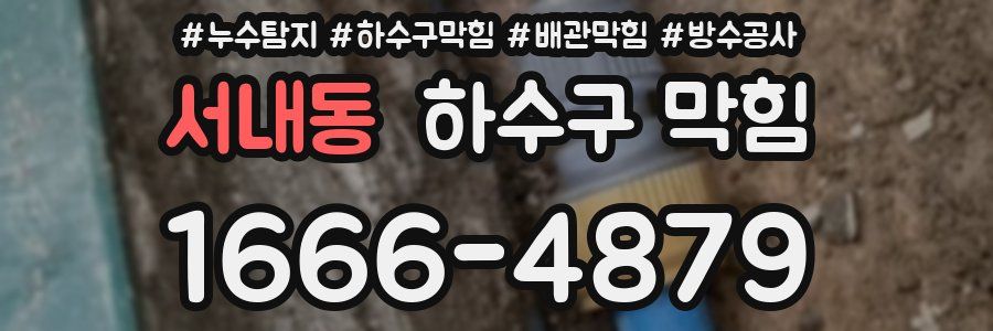 서내동 하수구 막힘
