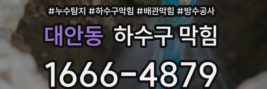 대안동 하수구 막힘
