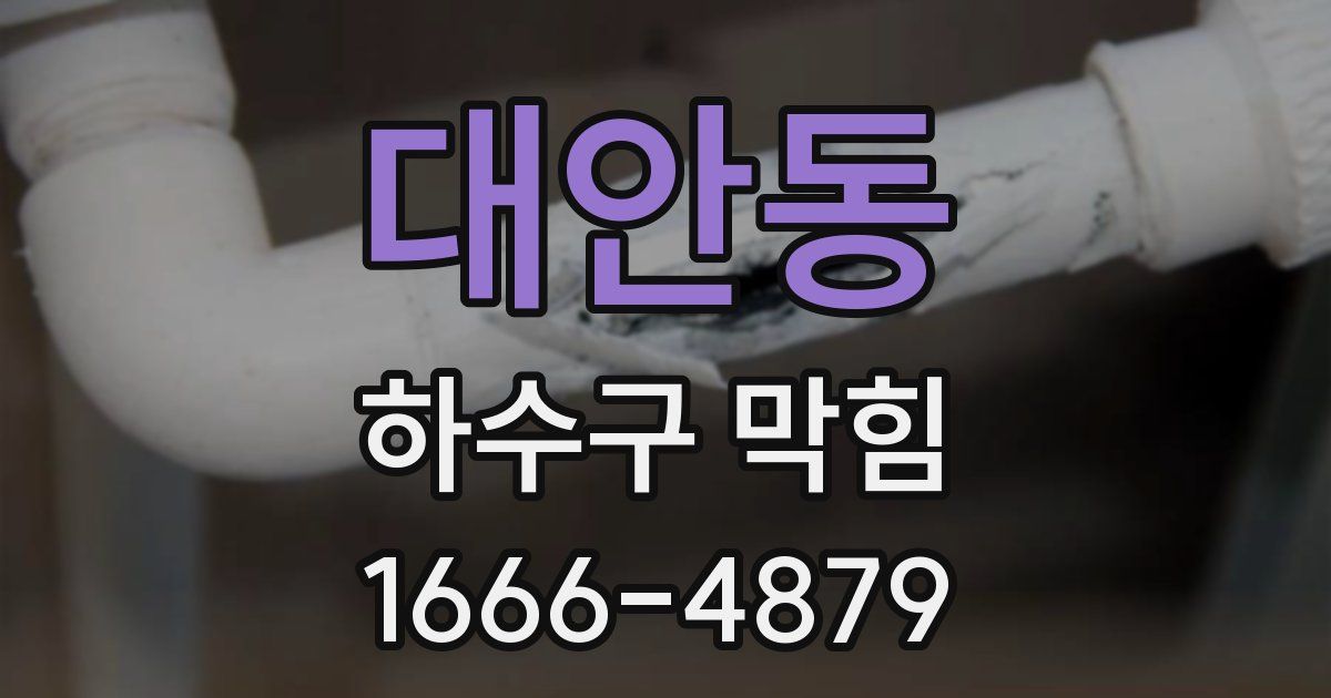 대안동 하수구 막힘