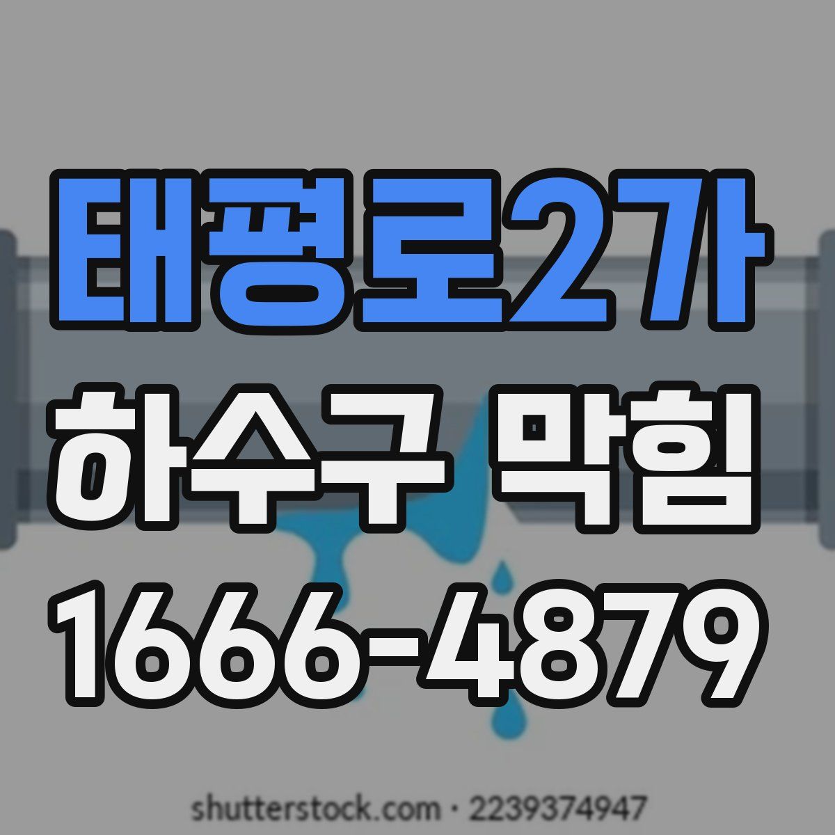 태평로2가 하수구 막힘