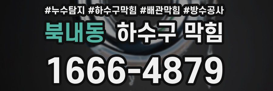 북내동 하수구 막힘