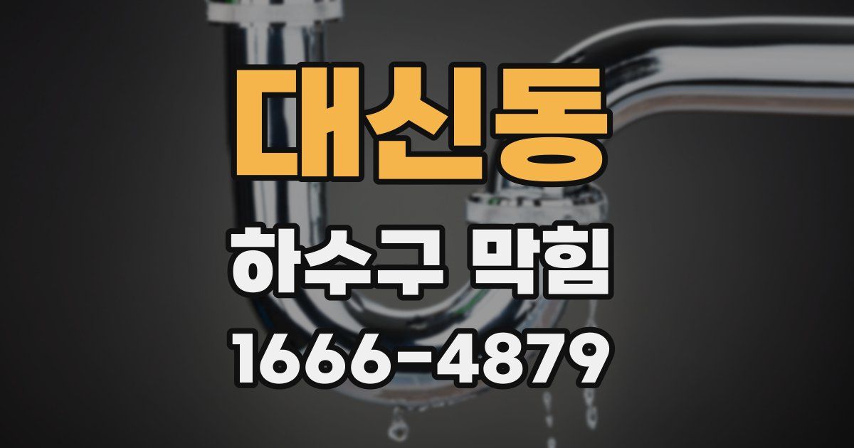 대신동 하수구 막힘