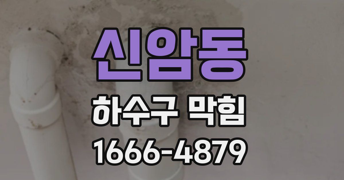 신암동 하수구 막힘