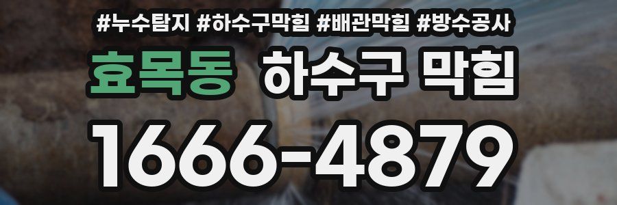 효목동 하수구 막힘