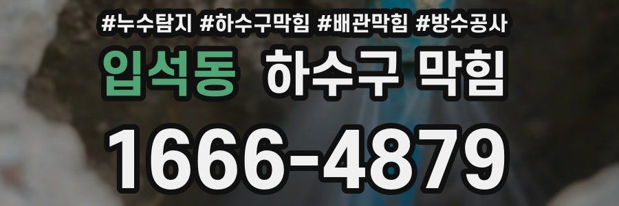 입석동 하수구 막힘