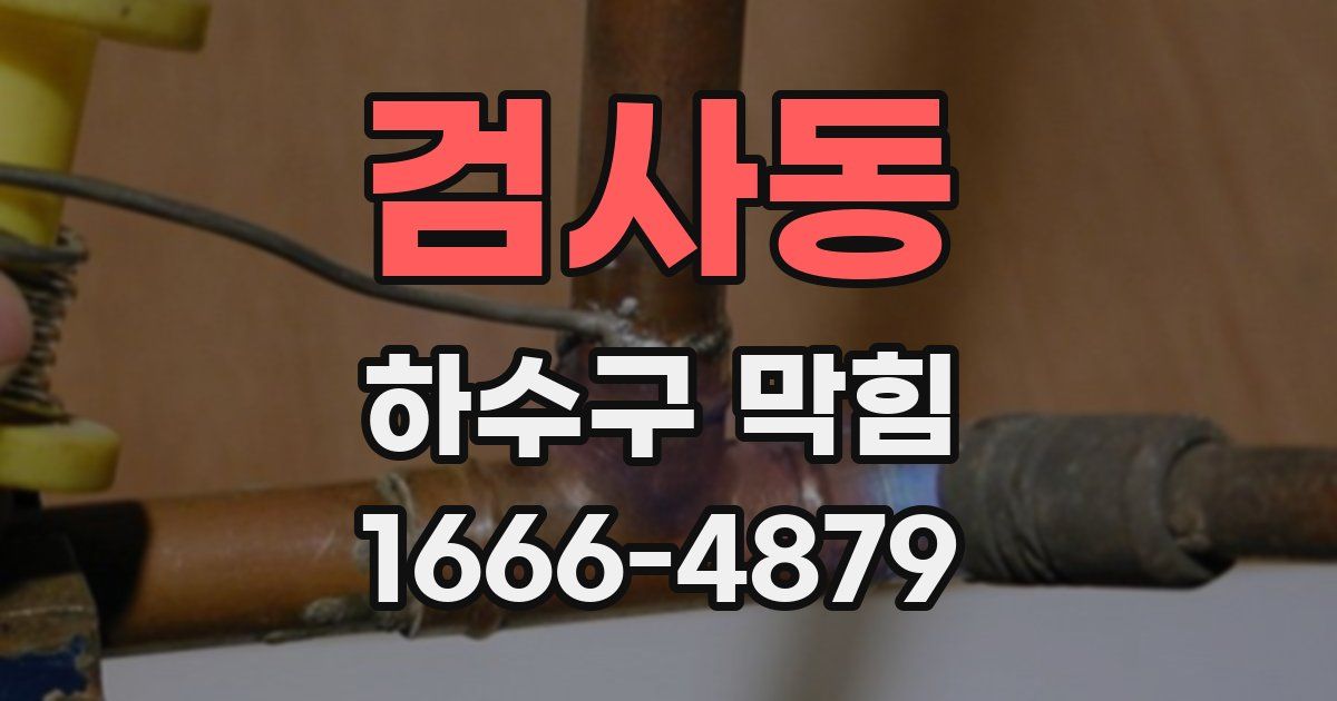 검사동 하수구 막힘