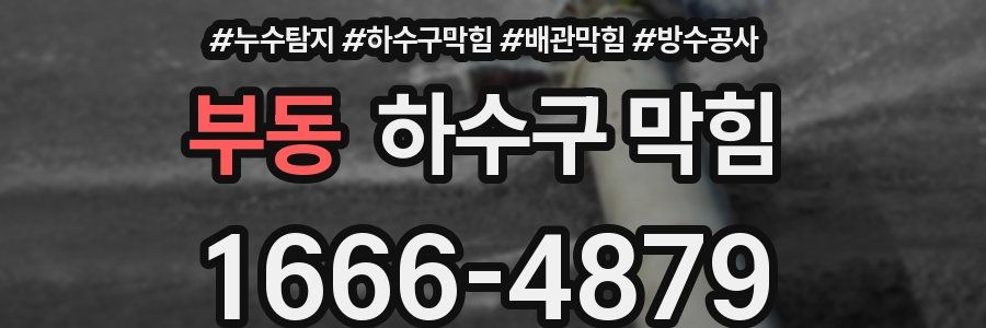 부동 하수구 막힘