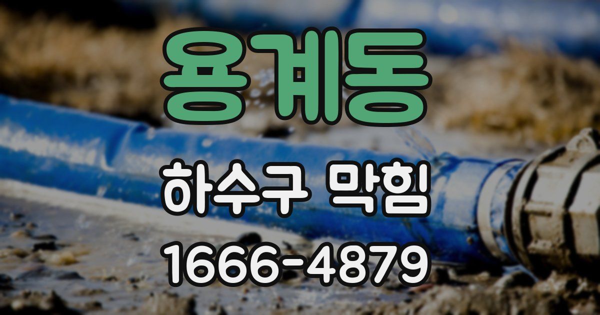 용계동 하수구 막힘