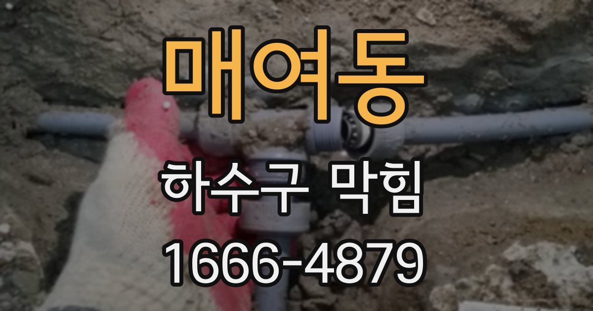 매여동 하수구 막힘