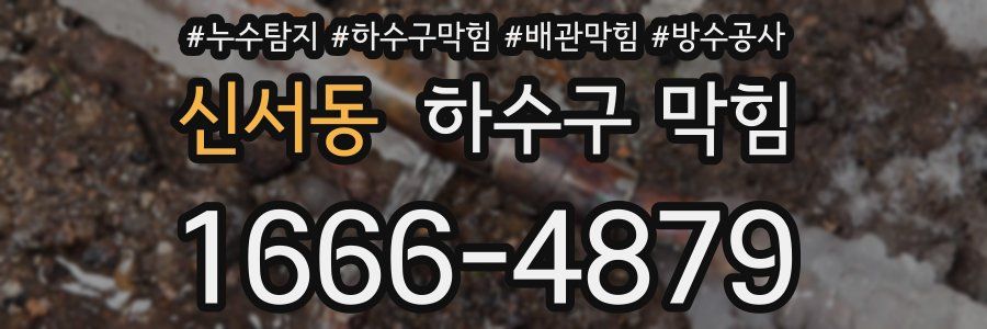신서동 하수구 막힘