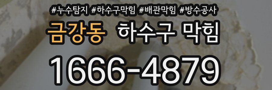 금강동 하수구 막힘