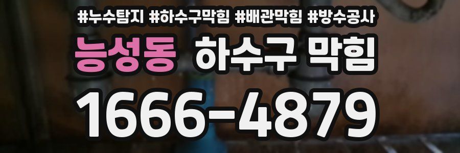 능성동 하수구 막힘