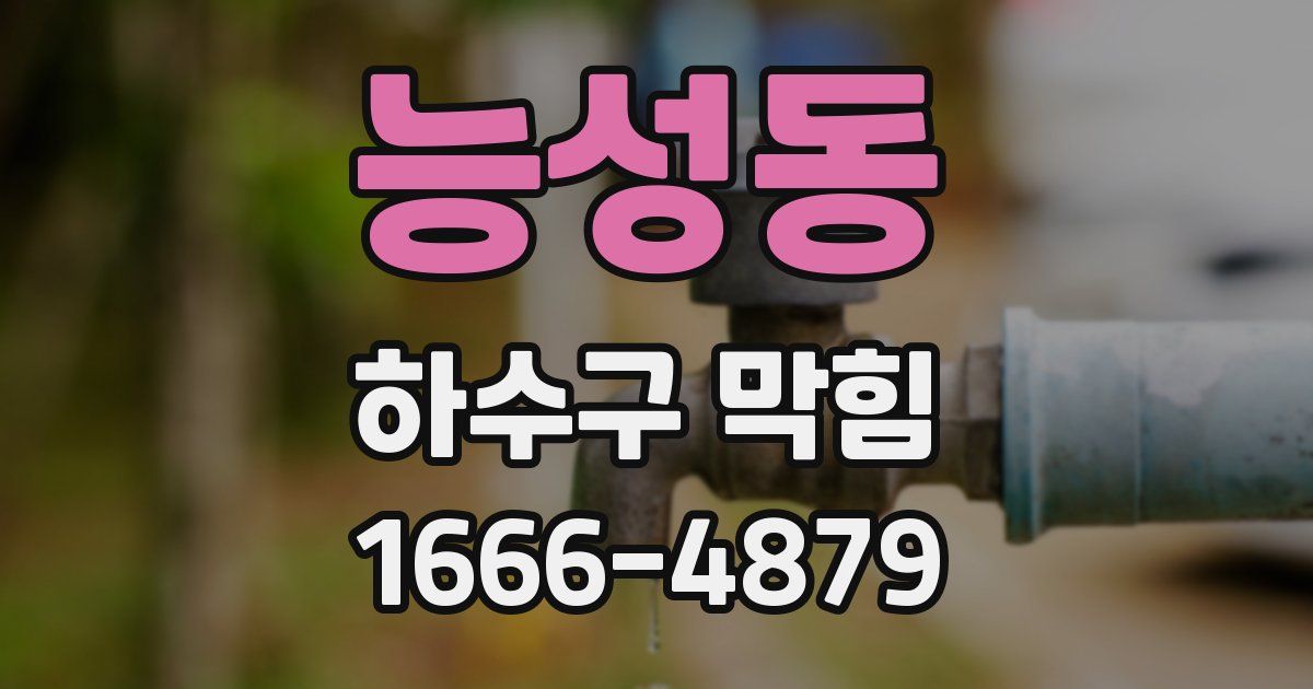 능성동 하수구 막힘