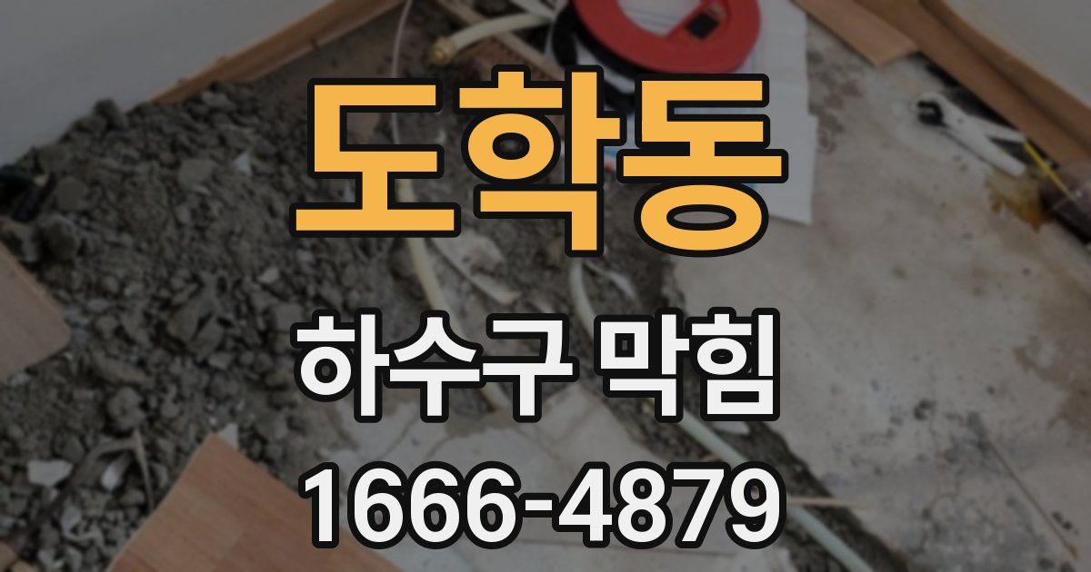 도학동 하수구 막힘