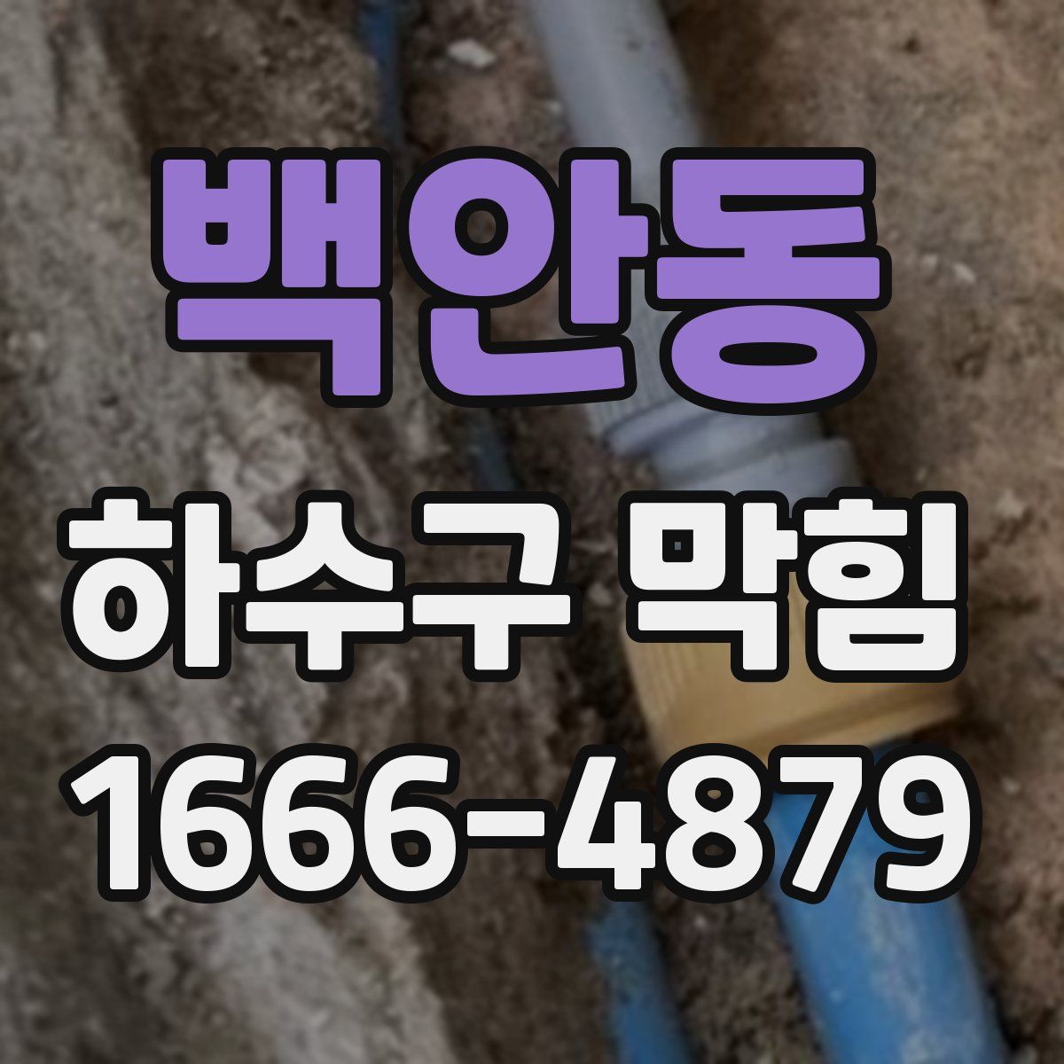 백안동 하수구 막힘
