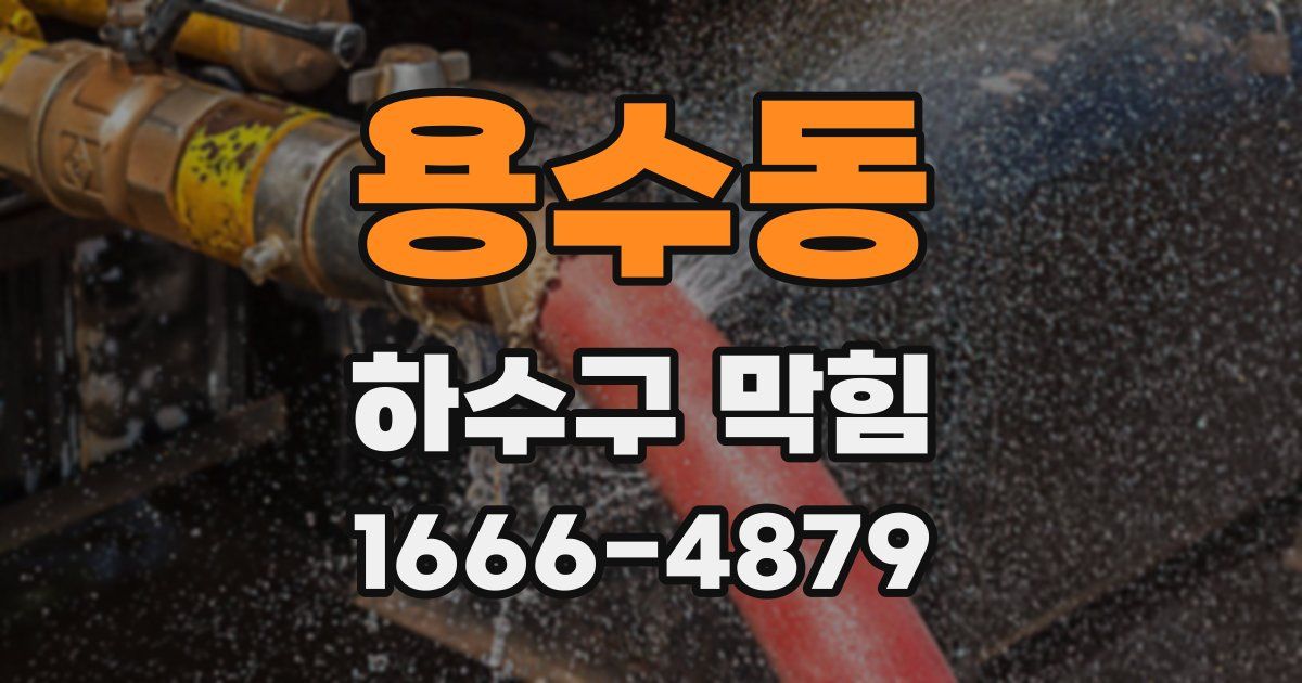 용수동 하수구 막힘