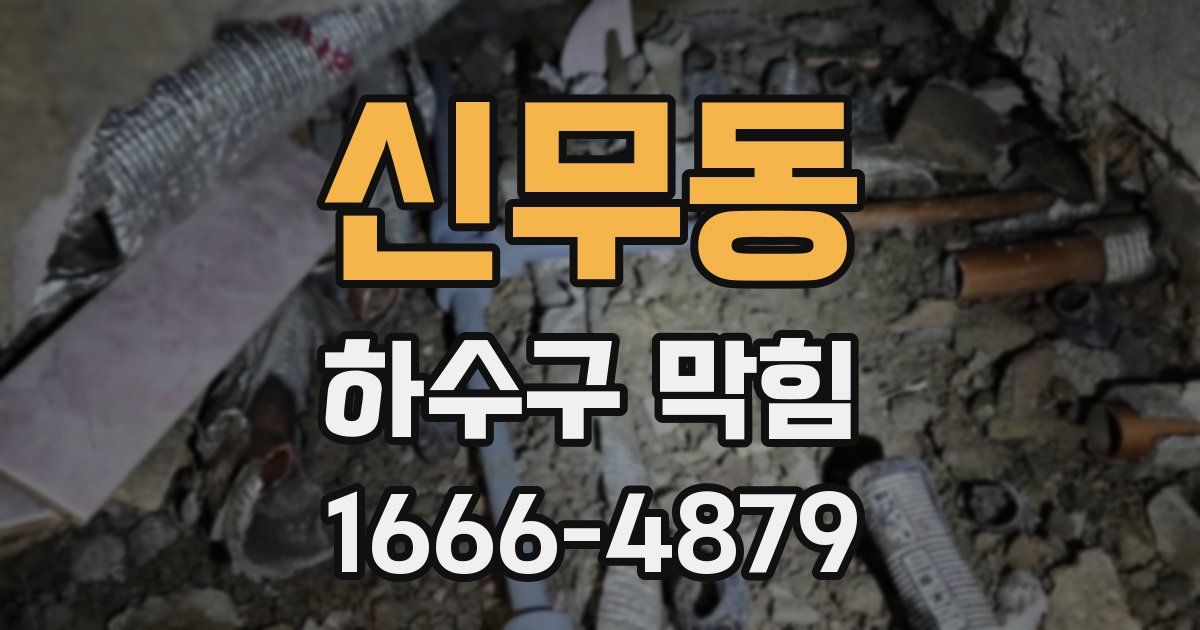 신무동 하수구 막힘