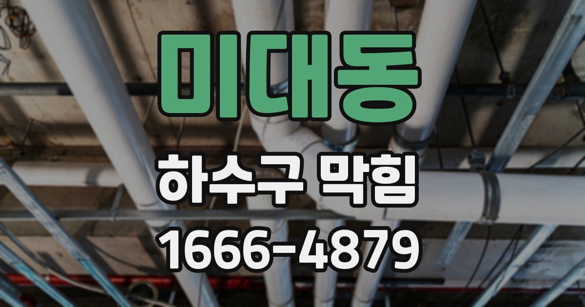 미대동 하수구 막힘