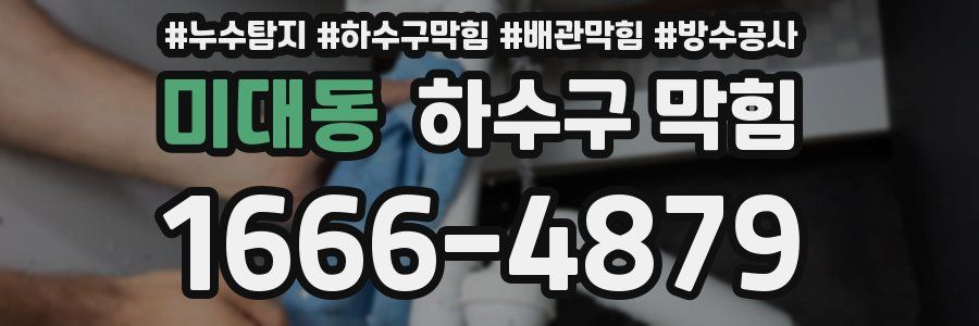 미대동 하수구 막힘