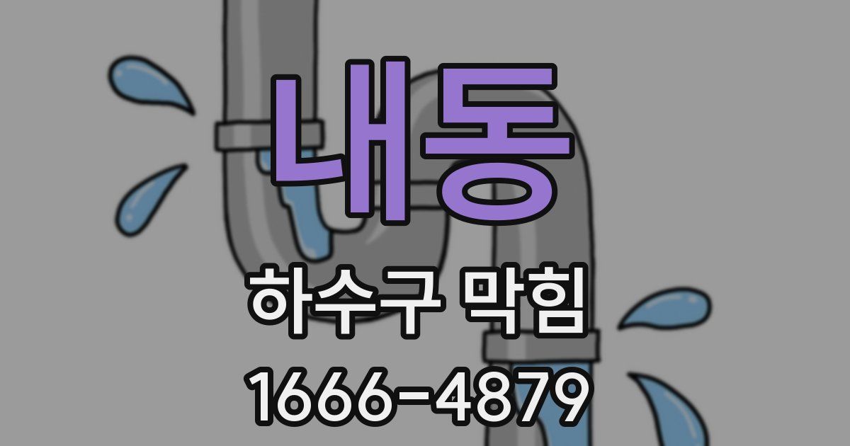 내동 하수구 막힘