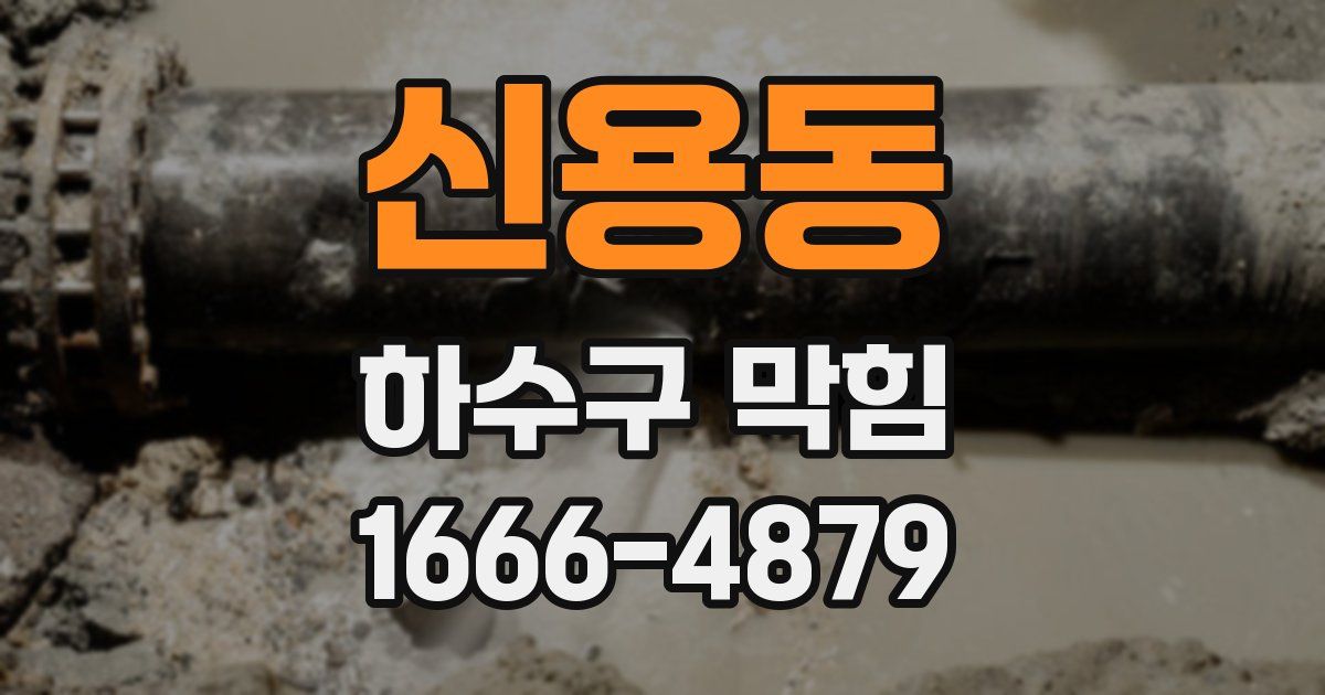 신용동 하수구 막힘