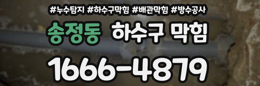 송정동 하수구 막힘