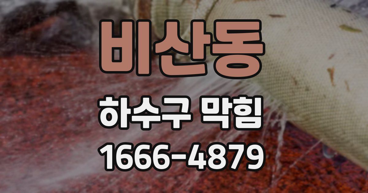 비산동 하수구 막힘