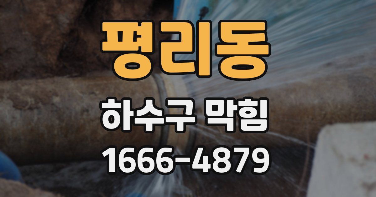 평리동 하수구 막힘