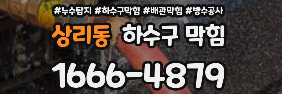 상리동 하수구 막힘