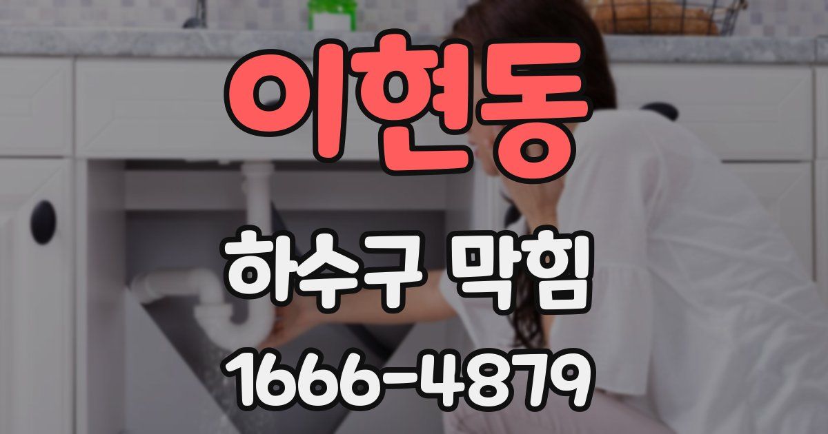 이현동 하수구 막힘