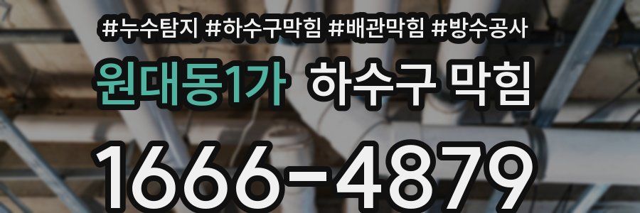 원대동1가 하수구 막힘