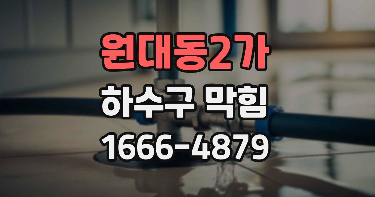 원대동2가 하수구 막힘
