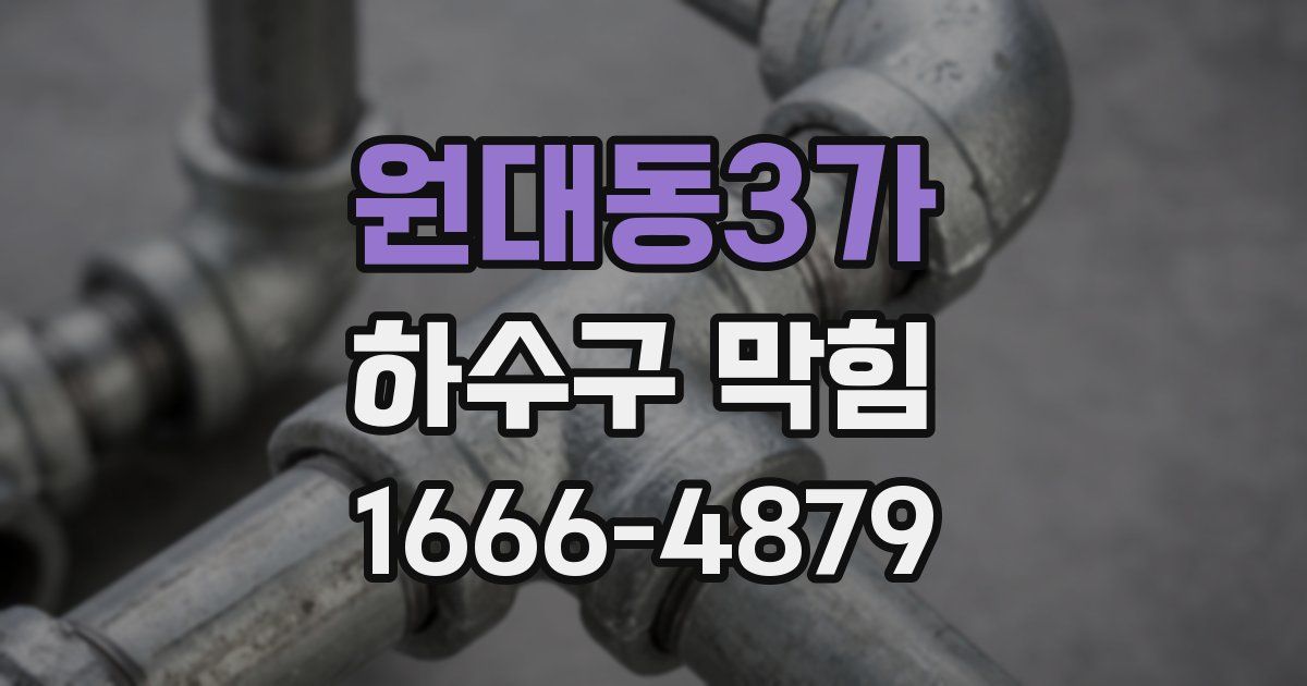 원대동3가 하수구 막힘