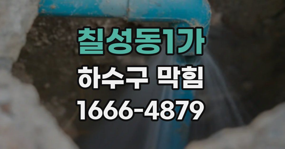 칠성동1가 하수구 막힘