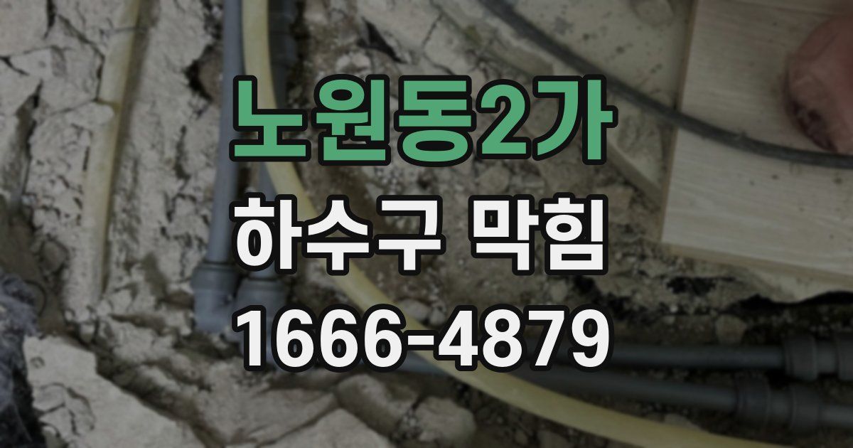 노원동2가 하수구 막힘