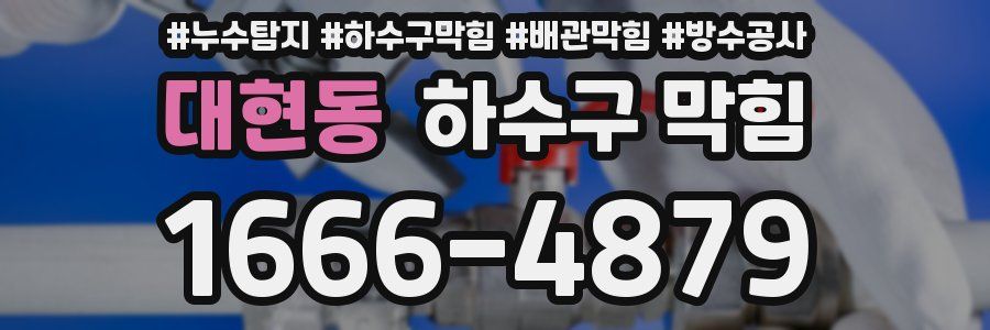 대현동 하수구 막힘