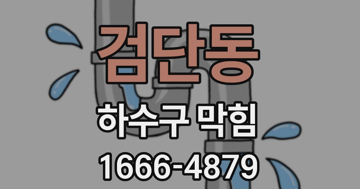 검단동 하수구 막힘